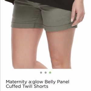a:glow full belly panel cuffed love shorts